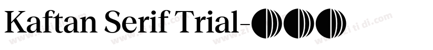 Kaftan Serif Trial字体转换